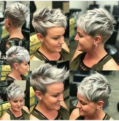 Feminine Pixie, Short Grey Hair, Latest Short Hairstyles, Hair 2018, Pixie Haircuts, Short Pixie Haircuts, Trendy Haircuts, Undercut Hairstyles