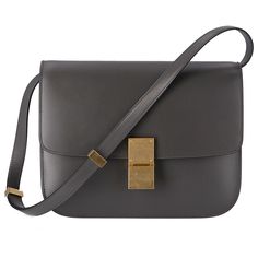 Celine Classic Box Medium Shoulder Bag Gray Vertical 18cm Beside 24cm Gusset 4.8cm Strap 52-95.2cm (Interval: 18.5cm) Celine Classic Box, Celine Bags, Gray Color, Bag Lady, Shoulder Bag, Grey, Color