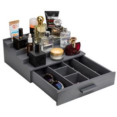 PRICES MAY VARY. Four-layer design：This four-layer storage box features a natural wood finish and compact design for easy sorting and storage, making it a perfect addition to any executive dressing table or desk Hidden compartment：The men's cologne storage box has a spacious, soft hidden space for watches, rings, necklaces, and precious jewelry. Pull up the lid to easily open the hidden compartment on the top Practical drawer：The men's cologne storage box has a drawer that provides ample space t Desk Hidden Compartment, Perfume Drawer, Cologne Organizer For Men, Cologne Organizer, Cologne Storage, Dressing Room Decor, Men Cologne, Perfume Organization, Men's Cologne