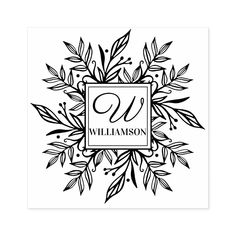 the monogrammed logo for william and son, which is an elegant floral design