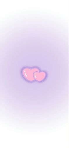 two pink hearts floating on top of each other