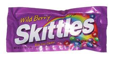 skittles candy bar on white background