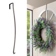 PRICES MAY VARY. UNIQUE - Haute Decor is the original designer of the patented (U.S. Patent No. US D702,540 S) HighProfile Wreath Hanger and has been selling it for many years. STURDY - Made of premium-grade, weather resistant metal able to hold up to 20 lbs. The lower hook of this wreath hanger is intentionally made smaller, designed to securely attach directly to the wire frame on the back of most wreaths. SAFE - Felt pads help protect doors from scratches and includes an extra felt pad for ad Wreath Holder, Wreath Hangers, Wreath Hanger, Back Door, Hang Over, Window Frames, Wire Frame, Back Doors, Door Wreath