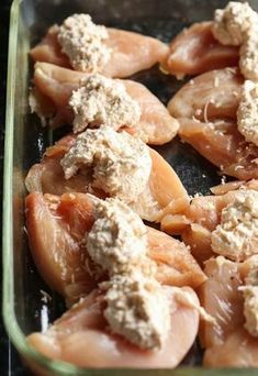 the food is prepared and ready to be cooked in the oven for dinner or dessert