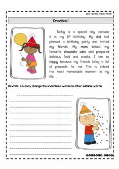 the worksheet for reading and writing about birthdays is shown in this image