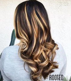 Black+Hair+With+Brown+And+Blonde+Balayage