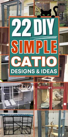 the cover of 22 diy simple cato designs and ideas