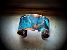 Blue Patina Copper Cuff Skinny  Small by ssdjewelry on Etsy, $46.00 Adjustable Artistic Cuff Bracelet, Blue Adjustable Unique Cuff Bracelet, Artisan Handmade Blue Cuff Bracelet, Handmade Artisan Blue Cuff Bracelet, Artistic Patina Cuff Bracelet As Gift, Artistic Patina Cuff Bracelet Gift, Artistic Cuff Bracelet As Gift, Handmade Cuff Bracelet For Festivals, Handmade Artisan Cuff Bracelet