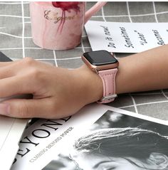 Apple Watch Series 6 5 4 Classic Slim Leather Band Ladies Watchbands – www.Nuroco.com Apple Watch Silicone Band, Apple Pencil Case, Apple Watch 1, Rubber Watches, Silicone Watch Band