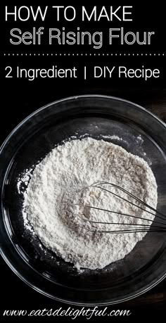 how to make self rising flour in a bowl