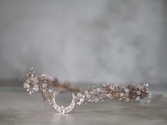 This beautiful moon tiara is a lovely accessory, perfect for a party, or wedding.  Head circumference:  one size fits all (adjustable) / fits adults and older children If the crown should fit the baby, after buying please give head circumference Moon Crown Wedding, Celestial Tiara, Celestial Crown, Fairy Headdress, Moon Tiara, Witch Crown, Wedding Circlet, Elven Circlet, Moon Crown