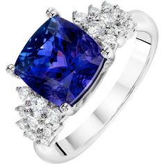 Beautiful tanzanite engagement rings #squarediamondring Fine Jewelry Rings, Bling Things, Square Diamond Rings, Designer Diamond Jewellery, Tanzanite Stone