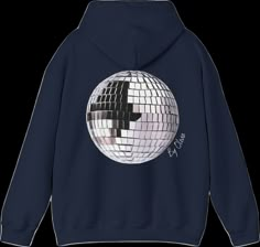 navy blue disco ball hoodie Chrismas Wishes, Tennis Fits, Aesthetic Styles, Navy Blue Hoodie, Classy Fits, Hoodie Aesthetic, Xmas Wishlist, Hoodie Collection, Stockholm Style