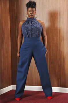 JIBRI Denim High Waist Wide Leg Slacks Back zipper Chic side pockets Fabrication: Stretch Denim Sizing: True to Size  (View Size Chart) Handmade in Atlanta, GA Style Notes: Our high waist wide leg slacks are an essential piece to every wardrobe. Their versatility allows you to go from casual to glamour in a snap! Pair Plus Size Business Attire, Interview Outfits, Look Plus Size, Classic Blouses, Figure 8, Fall Feels, Kids Bathroom, Moda Plus, Professional Outfits