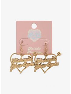 Melanie Martinez Shirt, Music Merch, Kawaii Jewelry, Jewelry Accessories Ideas, Heart Drop Earrings, Birthday Wishlist, Band Merch