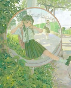 xhs 508294941 | art Pastel Photography, Green Artwork, Dreamy Artwork, Anime Cover Photo, Concept Art Character, Aesthetic Painting, Digital Art Illustration, Detail Art, Scenery Wallpaper