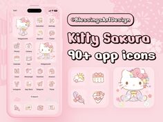 the hello kitty theme is displayed in this screenshoter's phone screen shot