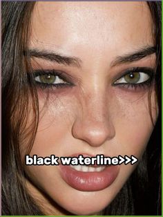 eyeliner, smokey eye, pretty makeup Black Waterline Makeup Natural, Makeup With Black Waterline, Y2k Smokey Eye Makeup, Eye Makeup Waterline, Weird Eyeliner Looks, How To Do Smokey Eyeliner, Alt Makeup For Hooded Eyes, Dark Waterline Makeup, Simple Goth Makeup Tutorial