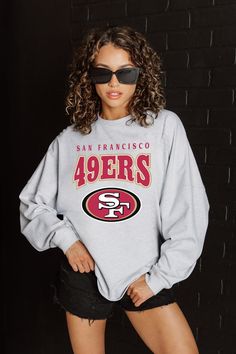 SAN FRANCISCO 49ERS FIGHTING SPIRIT RELAXED FIT HEATHERED LONG SLEEVE FRENCH TERRY PULLOVER Big Goals, Birthday Wishlist, Ribbed Neckline, San Francisco 49ers, Long Sleeve Tee, French Terry, Drop Shoulder, San Francisco, Fitness Models