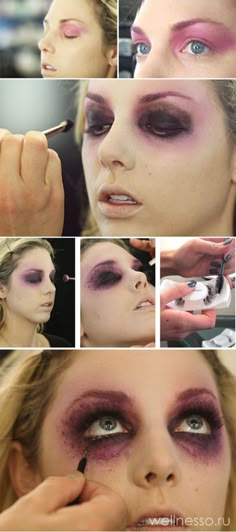 Makeup Instructions, Halloween Zombie Makeup, Ghost Makeup, Zombie Halloween Makeup, Makeup Tip, Carnival Makeup