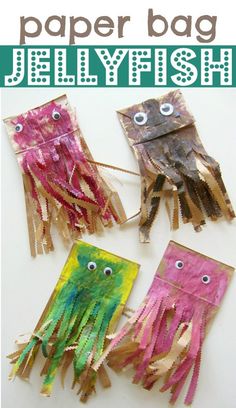 paper bag jellyfish craft for kids to make