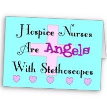 a pink cross with hearts on it and the words, hospital nurses are angels with stethoscopes