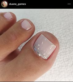 #Unha #pé #unhadopé #decoração #nails #feet Monthly Nails, French Toe Nails, French Toes