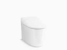 a white toilet sitting on top of a white floor