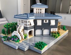 a model of a house made out of legos