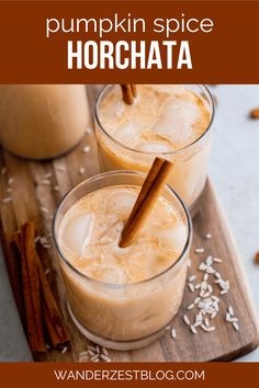 pumpkin spice horchata is an easy and delicious drink to make for the holidays