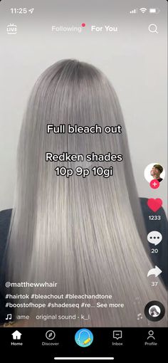 Bleach And Tone, Pro Hair, Redken Shades, Redken Shades Eq, Hair Help, Hair Shades, Cool Hair Color