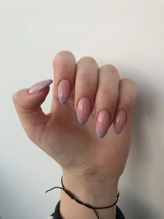 Nagellack Trends, Edgy Nails, Minimal Nails, Purple Nail, Her Nails, Almond Acrylic Nails, Oval Nails, Minimalist Nails, Fire Nails