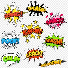 Comic Sound Effects, Bd Art, Speech Bubbles, Sanya, Image Comics, Superhero Party, Superhero Birthday, Art Pop, Sound Effects