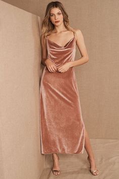 Nude Color Velvet Dress Bridesmaid Dress Bridesmaid Dresses | Etsy Bridesmaids Styles, Bhldn Dress, Stunning Bridesmaid Dresses, Velvet Slip Dress, Velvet Bridesmaid Dresses, Anthropologie Wedding, Party Dresses Online, Bridesmaid Dresses Online, Bridal Party Dresses