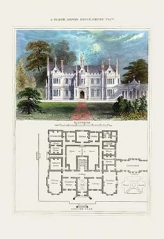 an old house is shown with plans for it