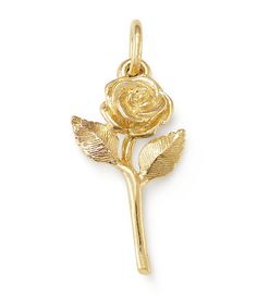 This delicately detailed depiction of one of nature's most beautiful flowers is a shining symbol of love and beauty, captured in sterling silver or 14k gold.From James Avery. this rose charm features: 14k GoldApprox. 0.9375" LongMade in the USA. Elegant Rose Gold Charms For Anniversary, 14k Yellow Gold Jewelry With Rose Design, 14k Yellow Gold Rose Design Jewelry, Gold James Avery, James Avery Bracelet, James Avery Rings, James Avery Charms, Love And Beauty, James Avery Jewelry