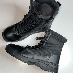 Men’s Black Military Combat Boots Us11 New Military Boots Men Combat Desert Boots Army Tactical Hiking High-Top Boots Autumn Special Forces Breathable Lightweight Jungle Boots,Black 11 Black Impact Resistant Outdoor Boots, Black Impact Resistant Combat Boots, Functional Black Combat Boots Impact Resistant, Functional Black Impact Resistant Combat Boots, Tactical Round Toe Hiking Boots For Streetwear, Tactical Hiking Boots With Round Toe For Streetwear, Black Techwear Waterproof Boots For Outdoor Work, Black Functional Combat Boots For Outdoor Work, Black High Ankle Work Boots For Outdoor