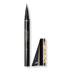 Infallible Flash Cat Eye Waterproof Liquid Eyeliner - L'Oréal | Ulta Beauty Best Drugstore Waterproof Eyeliner, Best Drugstore Eyeliner, Drugstore Eyeliner, Winged Stencil, Brown Liquid Eyeliner, Powdered Eyeliner, Loreal Infallible, Cat Eyeliner, Perfect Eyeliner