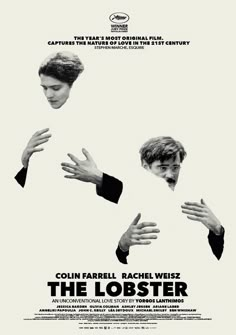 the lobster movie poster with two men in white shirts and one is holding his hands out