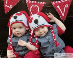 Valentine's Day is right around the corner and this hat would be a great addition to your Valentine's Day pictures!   Everything is made with a soft yarn that is gentle to the babies skin and is comfortable to wear.   Please specify your size when ordering.   ** a special thank you goes out to: http://sweetpotato3Patterns.etsy.com for the pattern! Playful Warm Hat For Playtime, Playful Beanie Hat For Playtime, Playful Red Beanie Hat, Playful Beanie For Playtime, Cute Red Beanie Hat, Playful Hand Knitted White Hat, Playful Crochet Cap, Playful Red Hats For Playtime, Playful Red Hat For Playtime