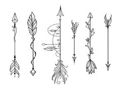 the different types of arrows drawn by hand