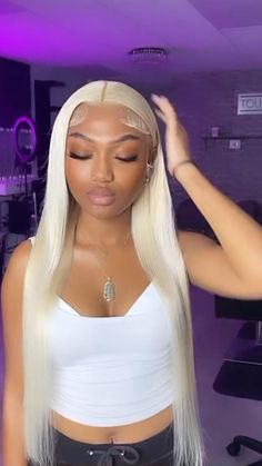 Blonde Body Wave Wig, Two Ponytail Hairstyles, Blonde Body Wave, Lacefront Wig, Blonde Highlights On Dark Hair, Wig For Black Women, Braids Hairstyles Pictures