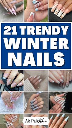 Minimalist Winter Nails, Nails Blue Winter, Trendy Winter Nails, Winter Nails Ideas, Winter Hair Trends, Winter Nails Acrylic, Popular Nail Designs, Burgundy Nails