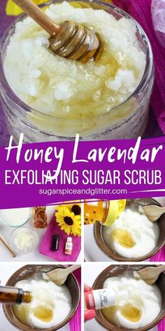 Lavender Sugar, Lavender Sugar Scrub, Săpunuri Handmade, Honey Lavender