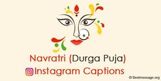 the logo for navratii / duga puja instagram captions