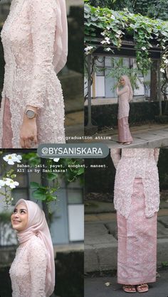 Kebaya Muslim Wisuda, Kebaya Engagement Hijab, Graduation Hijab Outfits, Wedding Scents, Model Brukat, Model Kebaya Wisuda, Renda Kebaya, Kebaya Simple, Kebaya Brukat