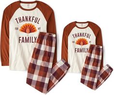 100% Cotton Thankful For My Family, Children Top, Girls Sleepwear