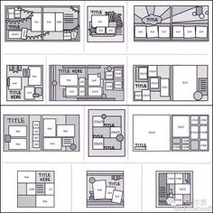 several different layouts for the same room