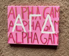 a pink and white sign that says, alphabets can always be written on it