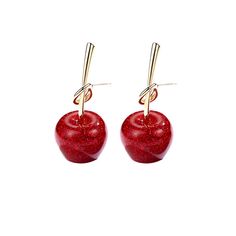 PRICES MAY VARY. Beautiful design: These fruit dangling earrings are decorated with hanging cherry ornaments for a beautiful and stylish look Cute fruit dangling earrings: Sterling Silver Pin. Healthy material: The beautiful earrings are absolutely free of nickel or lead, so they are safe for people allergic to nickel and lead. Add this pair of outstanding earrings to your jewelry collection to give you peace of mind every time Fashionable and glamorous design with clothing suitable for differen Cherry Drop Earrings, Red Earrings Stud, Apple Earrings, Funny Fruit, Red Studs, Fruit Jewelry, Cherry Earrings, Chique Outfits, Fruit Earrings